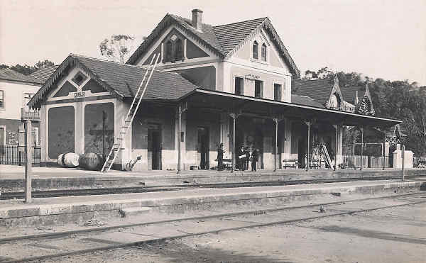 SN - Portugal. Granja (Vila Nova de Gaia) - Estao do Caminho de Ferro. Exterior - Editor Casa Oliveira, Granja (1930) - Dim. 14x9 cm. - Col. M. Chaby