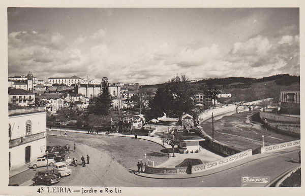 N 43 - LEIRIA. Jardim e rio Liz - Col. Passaporte Loty - Dim. 14x9 cm. - Col. Dulce Gabriel