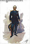 N 116-13 - Oficial General em pequeno uniforme, 1851 - Aguarela do Cor. Ribeiro Artur - Edio Jornal do Exrcito, 1983 - Dim. 15x10,3 cm - Col. A. Monge da Silva