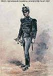 N 186-21 - Corneteiro de Caadores, Grande Uniforme, 1897 - Aguarela do Cor. Ribeiro Artur - Edio Jornal do Exrcito, 1987 - Dim. 15x10,3 cm - Col. A. Monge da Silva