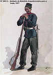 N 248-28 - Soldado do Batalho Expedicionrio para a ndia, 1871 - Aguarela do Cor. Ribeiro Artur - Edio Jornal do Exrcito, 1987 - Dim. 15x10,3 cm - Col. A. Monge da Silva