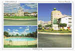 N. 65 - PORTUGAL. Rotunda das Comunidades. Piscinas - Municipais. - Monumento  Famlia Emigrante - Ed. FELICITA,LDA. - EDITORES TELEF. 3962970 * FAX3954101 LISBOA EXEC. GRFICA - COSTA & VALRIO,LDA - SD - Dim. 15x10,5 cm - Col. - Manuel Bia (2004).