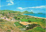 N. 159 PORTO SANTO -  Um aspecto da vila - Ed. BERNARDINO V. G. CARVO - APARTAMENTOS PIORNAIS - BLOCO 9- 3.A - FUNCHAL LITO OF. ARTISTAS REUNIDOS-PORTO - SD - Dim. 15x10,5 cm - Col. Manuel Bia (1988).