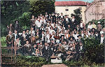 Col. C, 38 - Um grupo de danas populares - Pap. Borges, Coimbra - Dim. 137x88 mm - Col. A. Monge da Silva (cerca de 1905)