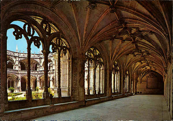 N 755/24 - LISBOA (Portugal). Mosteiro dos Jernimos (Claustro) - Col. Portugal Turstico - SD - Dim. 102x147 mm - Col. Graa Maia