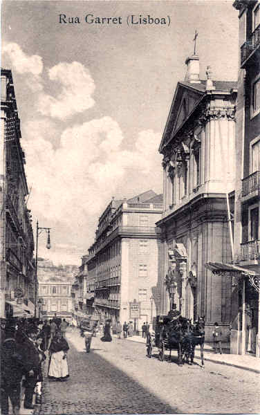 S/N - Rua Garrett - Dim. 139x87 mm - Edio da Seco de Postais dos Grande Armazns do Chiado, Lisboa - Col. A. Monge da Silva (cerca de 1910)