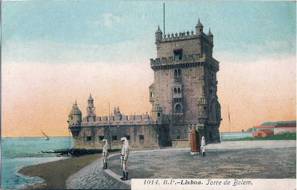 N 1014 - Torre de Belm (Priso nesta data) - Edio B.P.- Dim. 139x89 mm - Col. A. Monge da Silva (cerca de 1905)