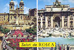 N 605 - Roma, Vistas vrias - Editor desc - Dim. 14,8x10,4 cm - SD - Col. Monge da Silva