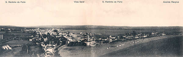 SN - Portugal. S. Martinho do Porto. Vista Geral e Avenida Marginal - Editor A.H.Primo Suc (1905) - Dim 9x28 cm - Col. Miguel Chaby