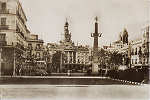 N 18 - Cadiz. Plaza de San Juan de Dios y Ayuntamiento - Ed. Heliotipia Artistica Espanhola, Madrid - SD - Dim.15x9,9 cm - Col. M. Soares Lopes