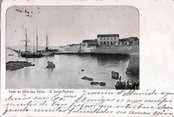 SN - Caes da Villa das Velas - Editor Loja do Buraco, Angra do Heroismo - Dim. 140x95 mm - Col. A. Monge da Silva (c. 1905)