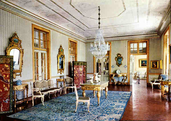 N 88 - PALCIO NACIONAL DE QUELUZ - Sala de Jantar - Col. Passaporte LOTY, Lisboa tel. 52850 - SD - Dim. 147x105 mm - Col. Graa Maia