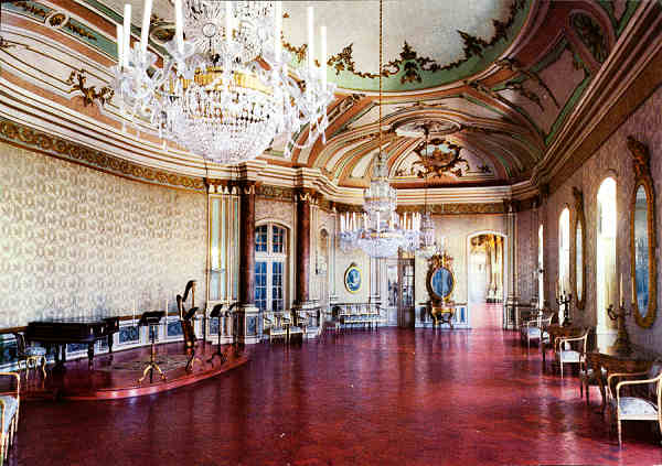 N 89 - PALCIO NACIONAL DE QUELUZ - Sala de Msica - Col. Passaporte LOTY, Lisboa tel. 52850 - SD - Dim. 147x105 mm - Col. Graa Maia