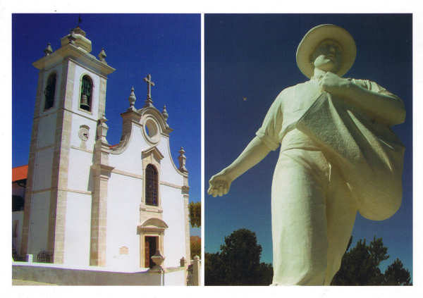 SN - Vilas do Concelho de Montemor-o-Velho - Vila da Carapinheira - Igreja Matriz (Santa Susana) e Esttua de Homenagem  ao Homem dos Campos do Mondego - Ed. Gutenberg - Artes Grficas, Lda. - Carapinheira MMV - Edio da Cmara Municipal de Montemor-o-Velho, Portugal - Foto CMMV - Joo Lobo - SD - Dim. 15x10,6 cm - Col. Manuel Bia (2012)