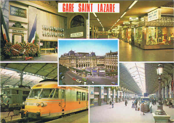 N 559 - PARIS - La Gare Saint-Lazare - Ed. LYNA-PARIS ABEILLE-CARTES 8, rue du Caire - 75002 PARIS - Tl. 236.41.28 - SD - Dim. 14,7x10,4 cm - Col. Manuel Bia