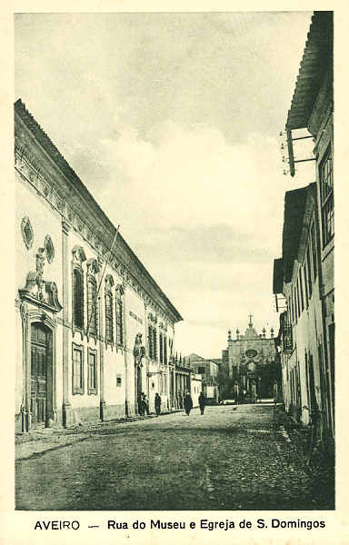 SN - Aveiro - Rua do Museu e Egreja de S Domingos - Edio de Souto Ratolla, Aveiro - SD - Dim 13,8x9 cm - Col FMSarmento.