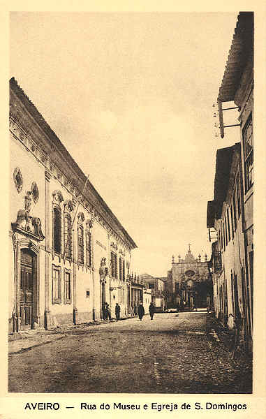 SN - Aveiro - Rua do Museu e Egreja de S. Domingos - Edio de Souto Ratolla, Aveiro - SD - Dim 13,8x9 cm - Col FMSarmento.