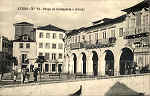 N. 12 - AVEIRO Praa do Comercio e Arcada - Editor MOREIRA & TORRES, Aveiro - SD - Dimenses: 13,8x8,7 cm. - Col FMSarmento.