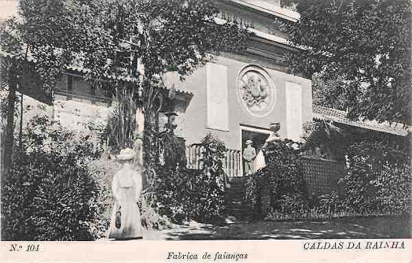 N. 104 - Caldas da Rainha: Fbrica de Faianas - Edio Alberto Malva - Circulado em 1908 - Dimenses: 13,8x8,9 cm. - Col. Miguel Chaby.