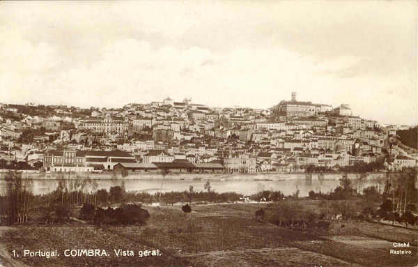 N 1 - COIMBRA. Vista Geral - Edio Havaneza Central, Cliche Rasteiro cerca de 1925 - Dim. 13,7x8,8 cm - Col. A. Monge da Silva