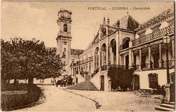 SN - Portugal - Coimbra - Universidade - Editor Alberto Malva, Rua Madalena, Lisboa - SD - Dim. 8,7x13,9 cm - Col. Jaime da Silva (Circulado em 1921).