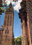 N  22 - Sevilha, La Giralda (2) - Ed. Dominguez, Madrid - SD - Circulado em 1966 - Dim. 14,9x10,2 cm - Col. Amlcar Monge da Silva