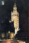 N. 26 - Sevilha, La Giralda, vista nocturna - Editor Dominguez, Madrid. - SD - 15,0x10,4 cm - Col. Amlcar Monge da Silva