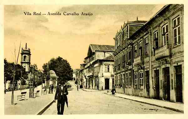 S/N - Vila Real-Avenida Carvalho Arajo - Clich de M. Monteiro, Edio da Ourivesaria Soares - S/D - Dimenses: 13,9x8,9 cm. - Col. Aurlio Dinis Marta.