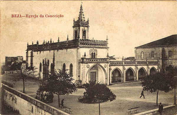 SN - BEJA-Egreja da Conceio - Edio da Ourivesaria Galinoti - SD - (Circulado em 1918) - Dim. 8,6x13,8 cm - Col. Jaime da Silva.