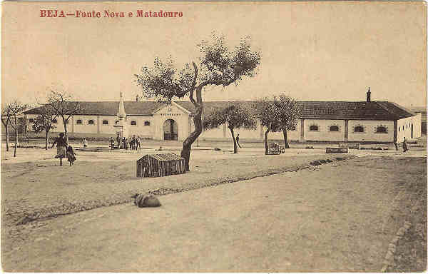 SN - BEJA - Fonte Nova e Matadouro - Edio da Ourivesaria Galinoti - SD - (Circulado em 1918) - Dim. 8,6x13,8 cm - Col. Jaime da Silva.