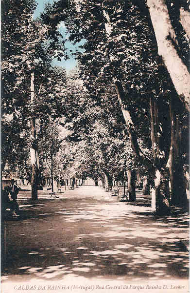 S/N - Portugal-Caldas da Rainha Rua Central do Parque Rainha D.Leonor - Editor Jos da Silva Dias - Editado em 1926 - Dimenses: 9x14 cm. - Col. Miguel Chaby