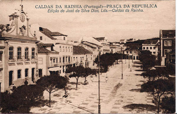 S/N - Portugal-Caldas da Rainha Praa da Repblica - Editor Jos da Silva Dias - Editado em 1930 - Dimenses: 8,8x13,5 cm. - Col. Miguel Chaby