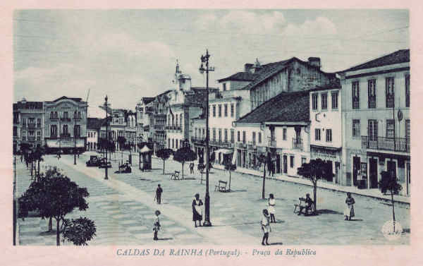 S/N - Portugal-Caldas da Rainha Praa da Republica - Editor Fernando Daniel de Sousa (Editado em 1921) - Dimenses: 14x9 cm. - Col. Miguel Chaby