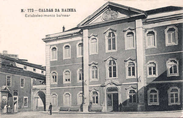 N. 773 - Portugal Caldas da Rainha Estabelecimento balnear - Editor Alberto Malva (Editado em 1908) - Dimenses: 9x14 cm. - Col. M. Chaby