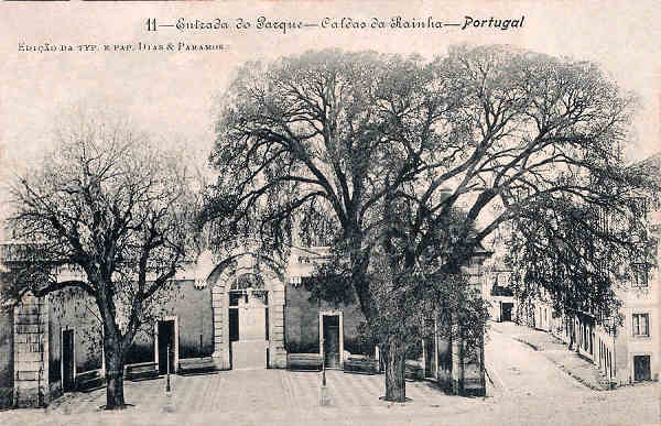 N. 11 - Portugal Caldas da Rainha Entrada do Parque - Editor Dias e Paramos (Editado em 1906) - Dimenses: 9x14 cm. - Col. Miguel Chaby