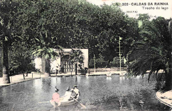 N. 302 - Portugal Caldas da Rainha Trecho do Lago - Editor Alberto Malva (Editado em 1907) - Dimenses: 9x14 cm. - Col. M. Chaby