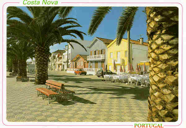 N. 56 - AVEIRO Praia da Costa Nova Ilhavo - Ed. Bruno da Rocha - Dim. 15x10,5 cm. - Col. Mrio Silva.