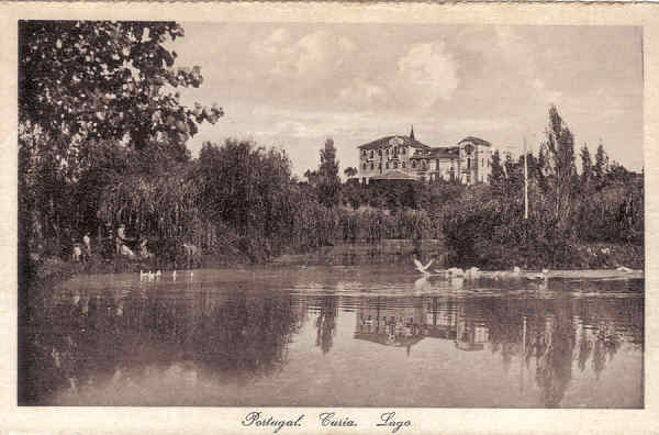 SN - Portugal. Curia. Lago - Ed. Bazar Soares - Porto - (Foto Soares Leito, Curia) - Dim. 13,9x9,0 cm - Col. A. Simes (314).