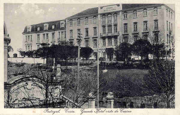 SN - Portugal. Curia. Grande Hotel visto do Casino - Ed. Bazar Soares, Porto - Foto Soares Leito - Dim. 14,0x9,0 cm - Col. A. Simes (359).