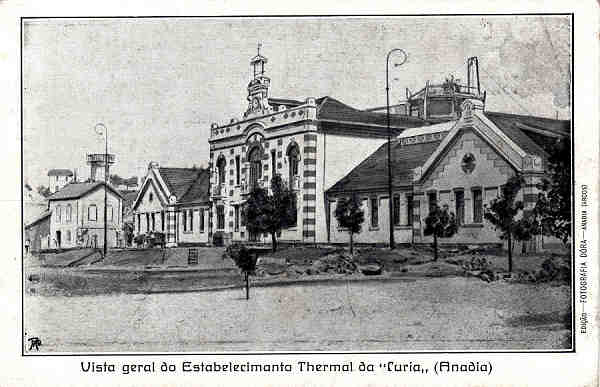 SN - Vista geral do Estabelecimento Thermal da Curia - EDICAO FOTOGRAFIA DORA-ANADIA (ARCOS) - Dimens. 14,0x9,1 cm - Col. A. Simoes (022).