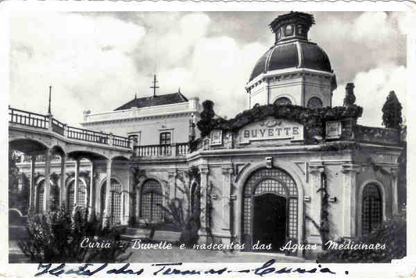 SN - Buvette e nascente das guas Medicinais - Ed. Grande Bazar de Arte Regional (E.F.N.) - 14,0x9,2 cm - Circ.. 1956 - Col. A. Simes (213).