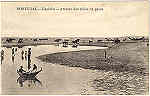 SN - PORTUGAL - Espinho-Arrasto das rdes de pesca - Editor Alberto Malva, Rua Madalena, Lisboa - SD - Dim. 8,6x13,7 cm. - Col. Jaime da Silva (Circulado em 1920).