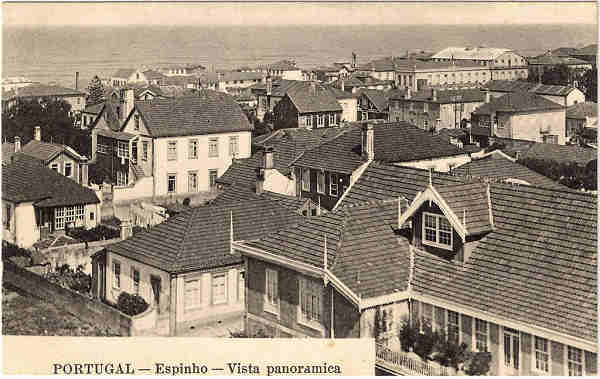 SN - Portugal - Espinho-Vista panoramica - Editor Alberto Malva, Rua Madalena, Lisboa - SD - Dim. 8,6x13,7 cm. - Col. Jaime da Silva (Circulado em 1920).