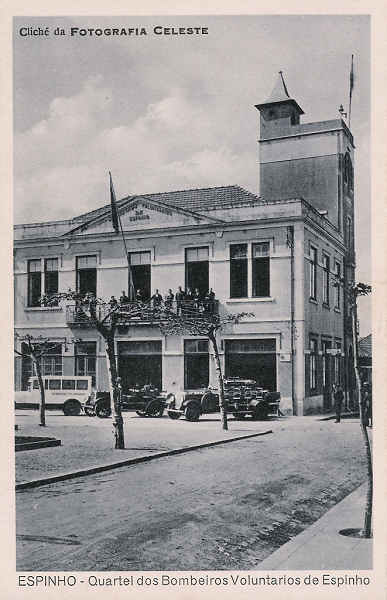 SN - Portugal. Espinho - Quartel dos Bombeiros Voluntrios de Espinho - Editor Liga dos Interesses Gerais de Espinho - SD - Dim. 14x9 cm - Col. Miguel Chaby