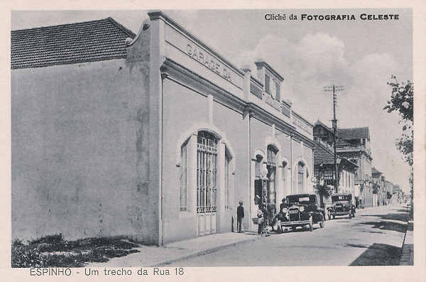 SN - Portugal. Espinho - Um trecho da Rua 18 - Editor Liga dos Interesses Gerais de Espinho - SD - Dim. 14x9 cm - Col. Miguel Chaby