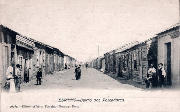 N 260/14 - Portugal. Espinho. Bairro dos pescadores - Editor Alberto Ferreira (1910) - Dim. 14x9 cm - Col.Miguel Chaby