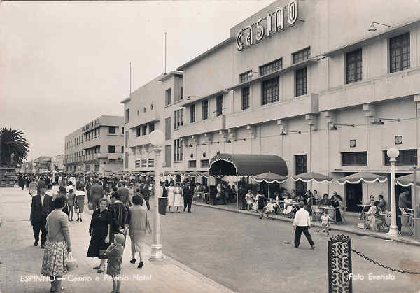 SN - Portugal. Espinho. Casino e Palcio Hotel - Editor Fotografia Evaristo - (2 metade da dcada de 1950) - Dim. 15x10 cm - Col.Miguel Chaby