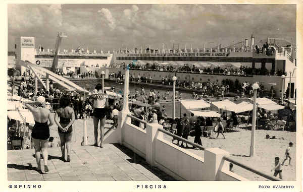 SN - Portugal. Espinho - PISCINA 2 - Editor Foto Evaristo, 1955 - Dim. 14x9 cm - Col. Michel Chaby