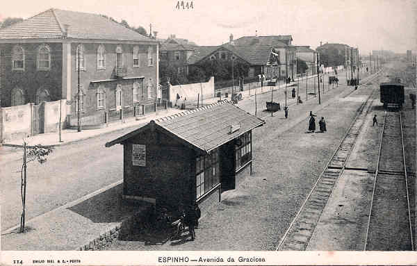 N 114 - Portugal. Espinho. Avenida da Graciosa - Editor Emilio Biel - Dim. 14x9 cm. - Col. M. Chaby