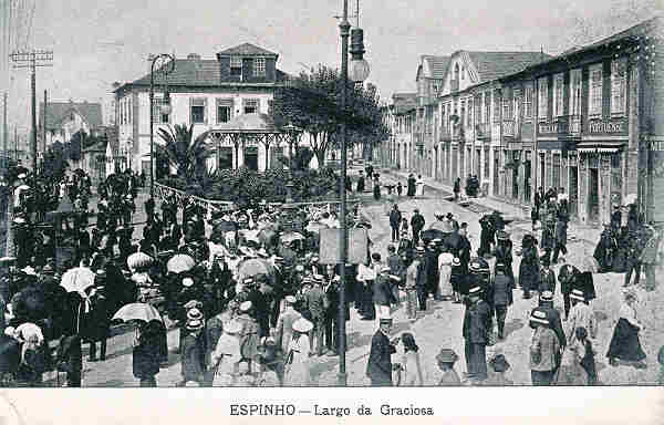 SN - Portugal. Espinho - Largo da Graciosa - Editor Tabacaria Arlindo Lopes - Dim. 14x9 cm. - Col. M. Chaby